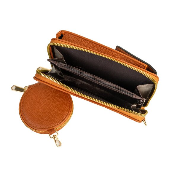 Artizanni Womens Crossbody Wallet Phone Case, Vegan Leather BLACK FRIDAY CYBER M - Picture 3 of 5